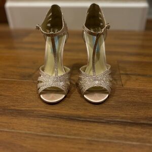 Betsey Johnson Glittery Gold Heels